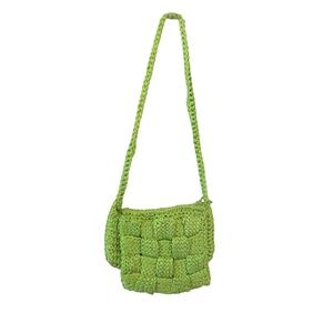 NWOT Urban Outfitters Woven Mini Crossbody Bag Lime Green / Chartreuse y2k